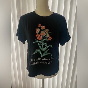 Black Wildflower T-shirt